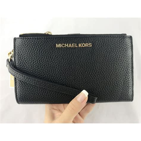 michael kors jet set wristlet|michael kors leather wristlet.